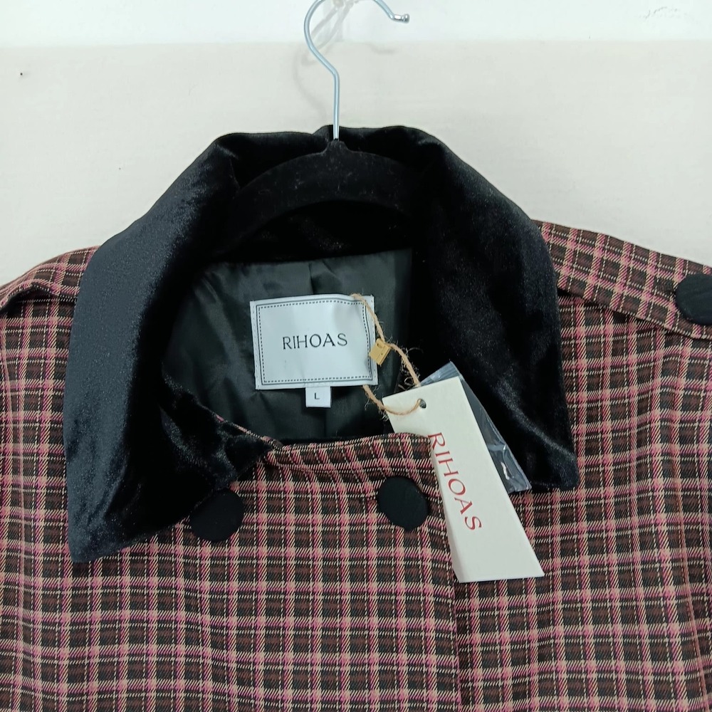 NEW RIHOAS Vintage Style Coat L Women's Elegant Retro Long Jacket - Picture 5 of 13